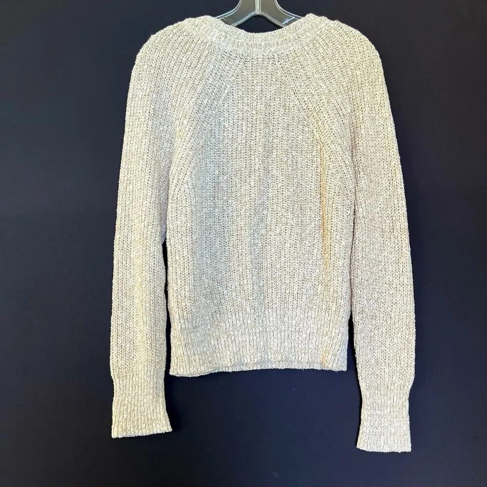Free People. Women’s bouclé long sleeve cotton sweater